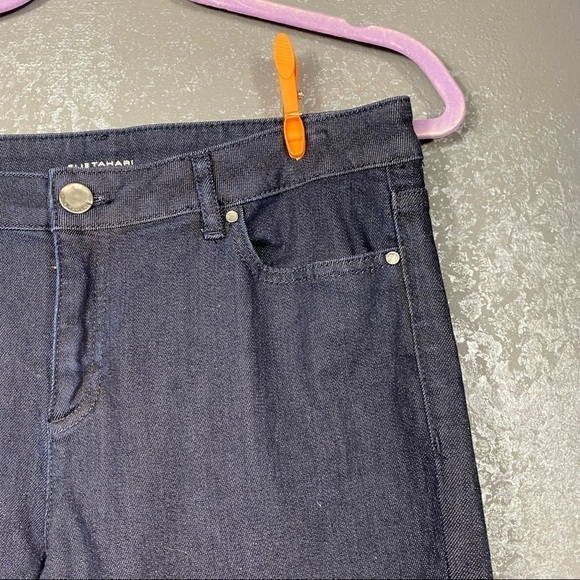 Elie Tahari Womens Azella Embellished Embroidered Skinny Jeans black beaded - Picture 8 of 12